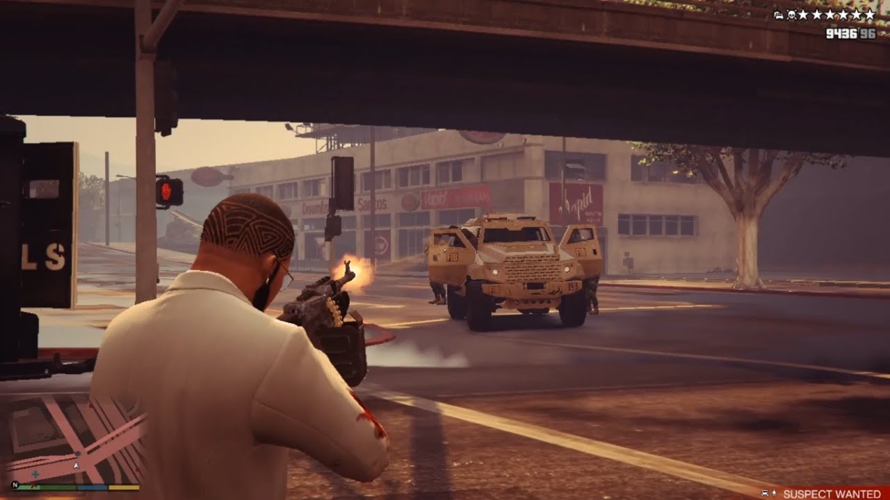 GTA 5- Franklin Six Stars Chase+Escape From Strawberry(RDE 3.1.1)