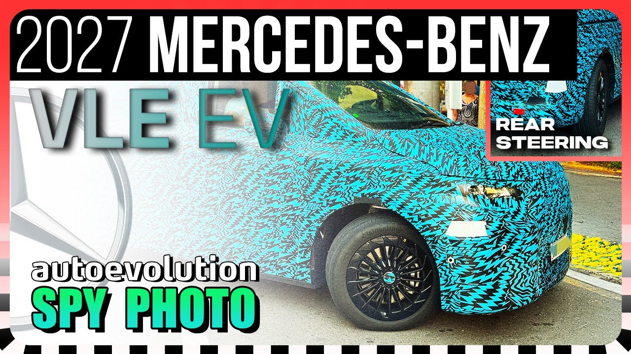 2027 Mercedes-Benz VLE Full-Electric Passenger Van // SPY PHOTOS