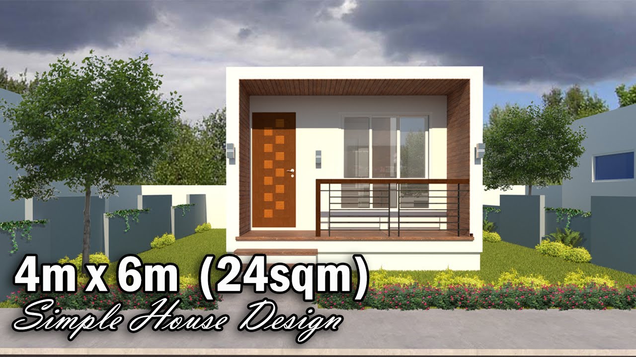 4m x 6m 24sqm 1 BEDROOM SIMPLE HOUSE DESIGN