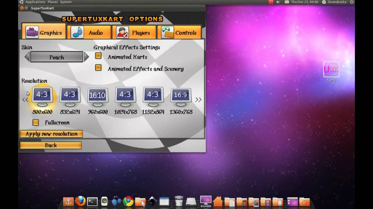 SuperTuxKart 0.7, awesome racing game, on Ubuntu 10.10