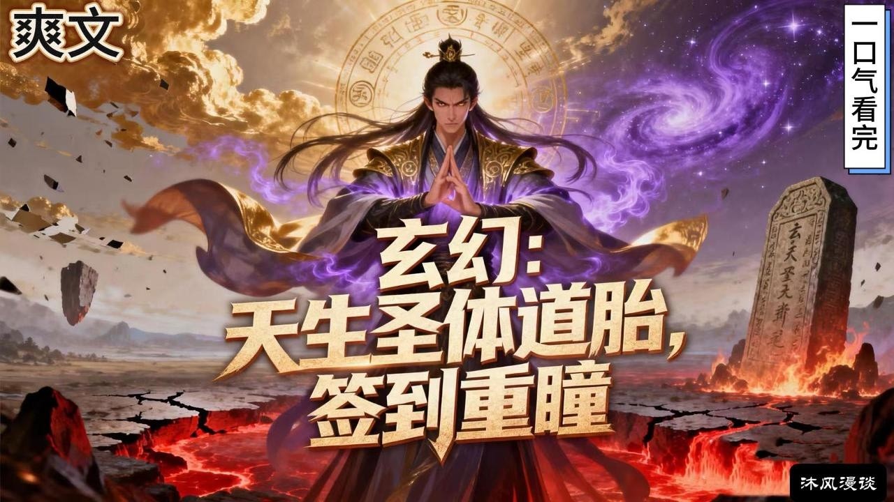 完结《玄幻：天生圣体道胎，签到重瞳》叶羽穿越玄天仙域。不仅身具先天圣体道胎。更是觉醒诸天签到系统，开局签到重瞳。黄金大世，天命浮现。万族争霸，叶羽镇杀一切！#動漫 #穿越#有声漫画#爽文#玄幻 #无敌