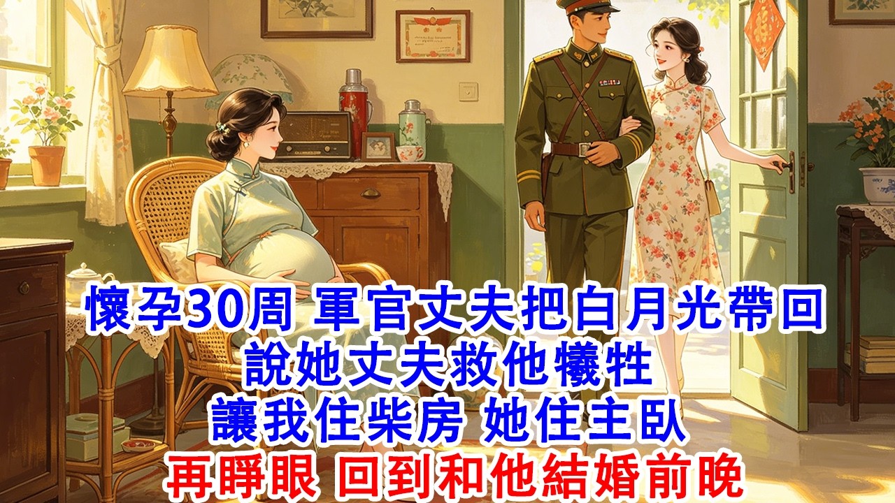 【完結爽文】懷孕30周 軍官丈夫把白月光帶回說她丈夫救他犧牲 讓我住柴房 她住主臥 再睜眼 回到和他結婚前晚 #故事 #重生 #爽文 #重生故事 #情感 #小說 #完結 #動漫