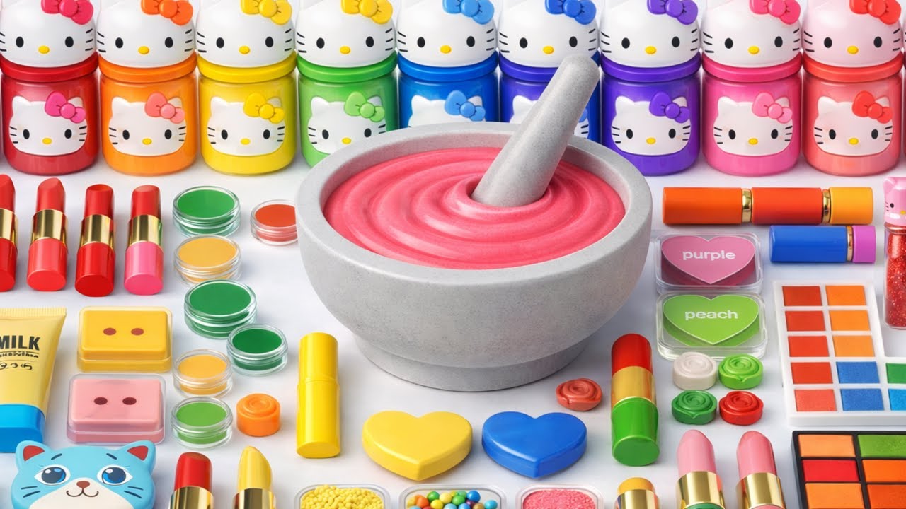🔴LIVE| Satisfying Slime ASMR Video | DIY How To Make Rainbow Slime Mixing Glitters Makeup Squishy