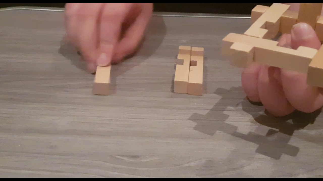 Wooden puzzle the cage