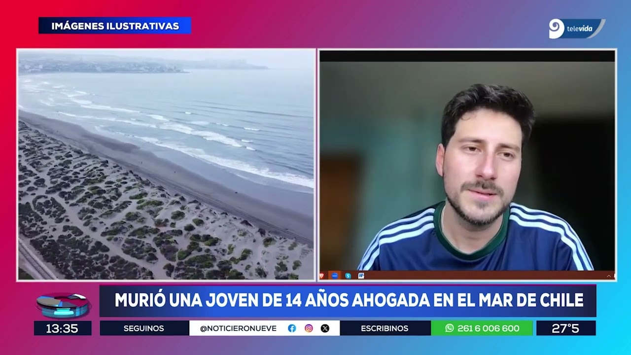 Murió una mendocina de 14 años en el mar de Chile