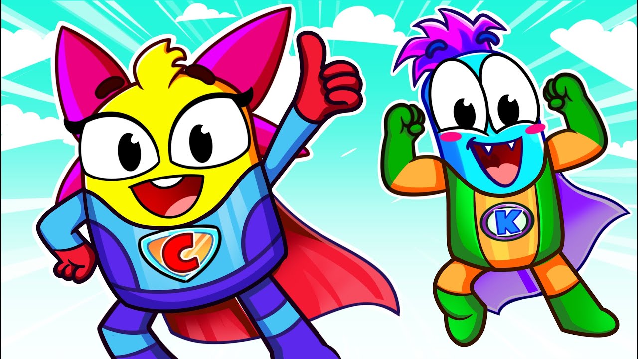 Superhero Team Song 🦸 🤩 Kids Songs And Nursery Rhymes by Fluffy Friends