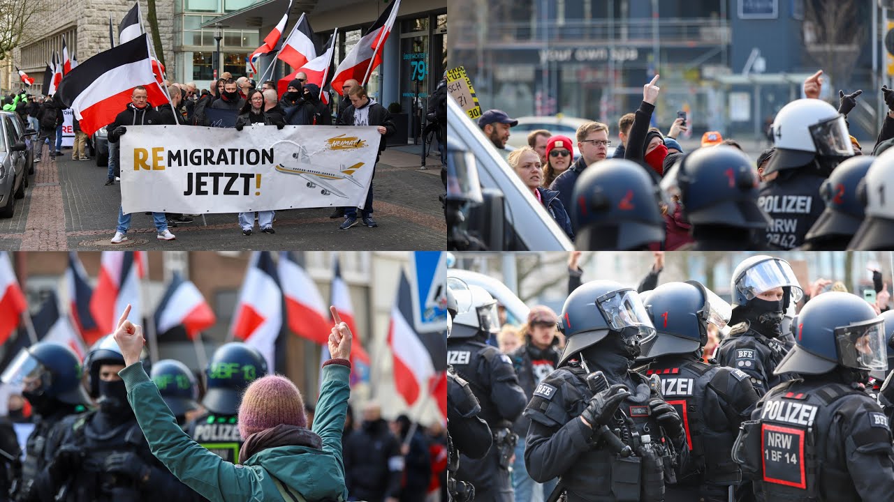 Essen | Rechtsextreme Demonstration zieht durch die Innenstadt - Polizei verhindert Ausschreitungen!