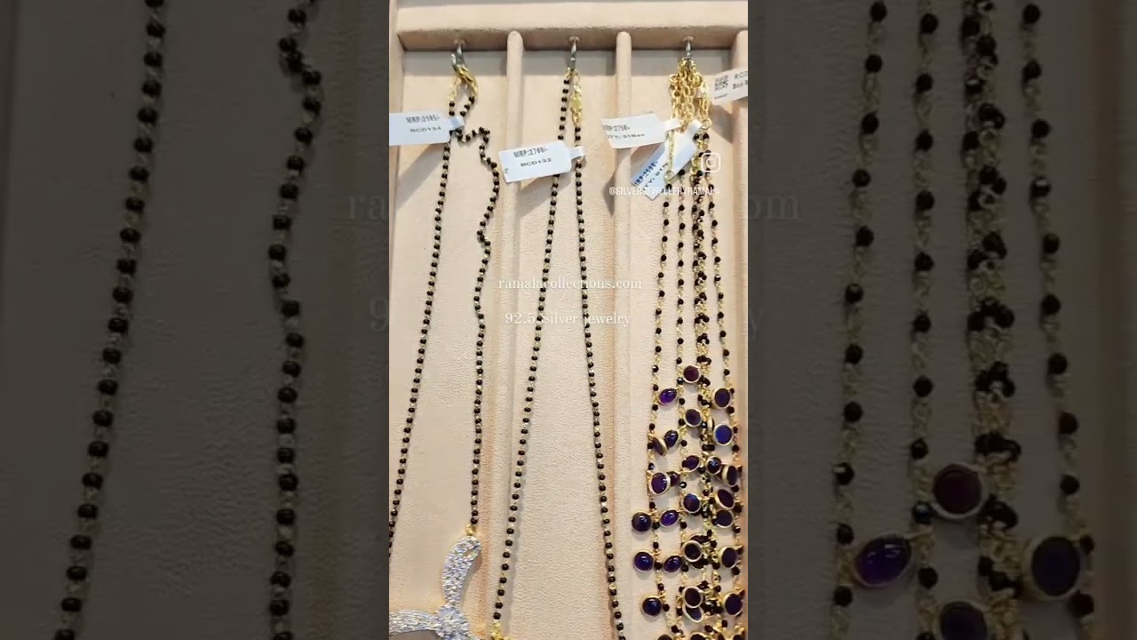 92.5 silver jewellery 22k gold polish black beads to order Ramalacollections9398255253