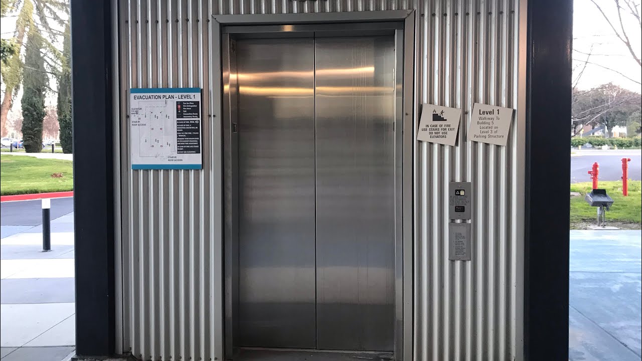 Scenic Schindler Hydraulic Elevator - Marvell Parking Garage - Santa Clara, CA