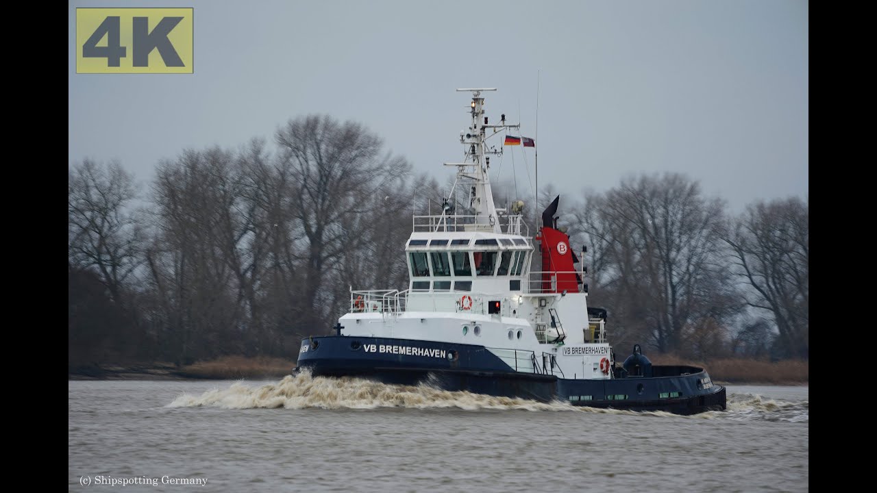 VB BREMERHAVEN - Shipspotting Germany 🇩🇪 IMO 9045871 - River Weser near City Brake Unterweser - 4K