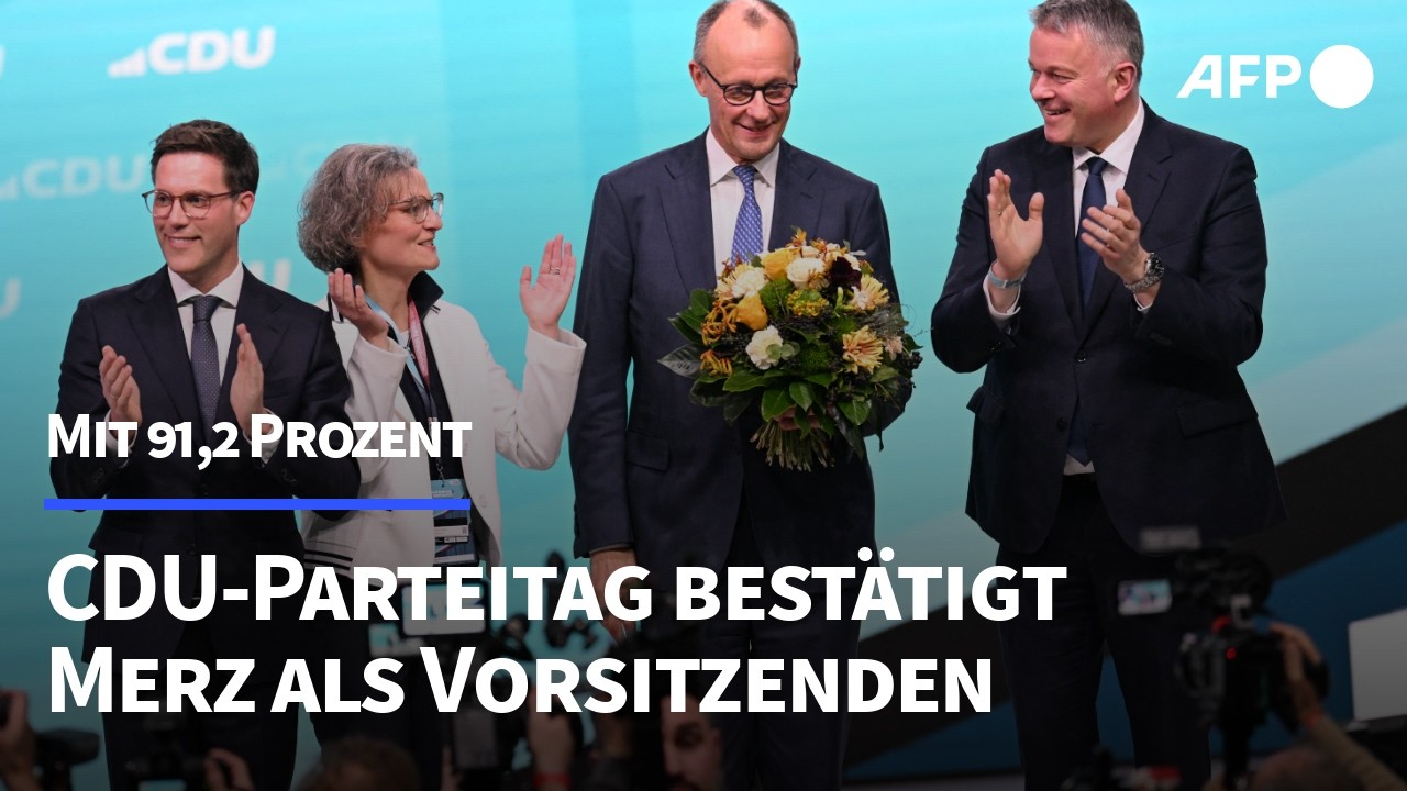 CDU-Parteitag bestätigt Merz als Vorsitzenden | AFP
