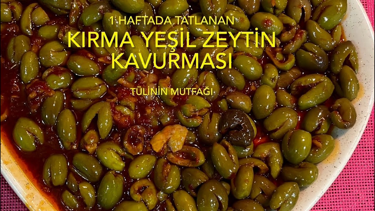Kırma Yeşil Zeytin Kavurması Nasıl Yapılır? Yeni Mahsul Yeşil Zeytin Kavurması. Roasted Green Olives