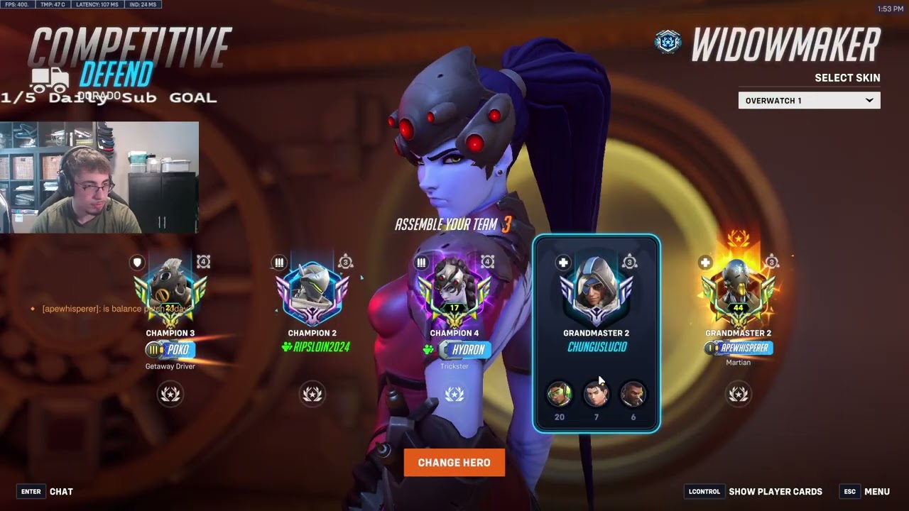 CRAZY WIDOWMAKER! HYDRON TOP 500 WIDOWMAKER OVERWATCH 2 GAMEPLAY SEASON 20