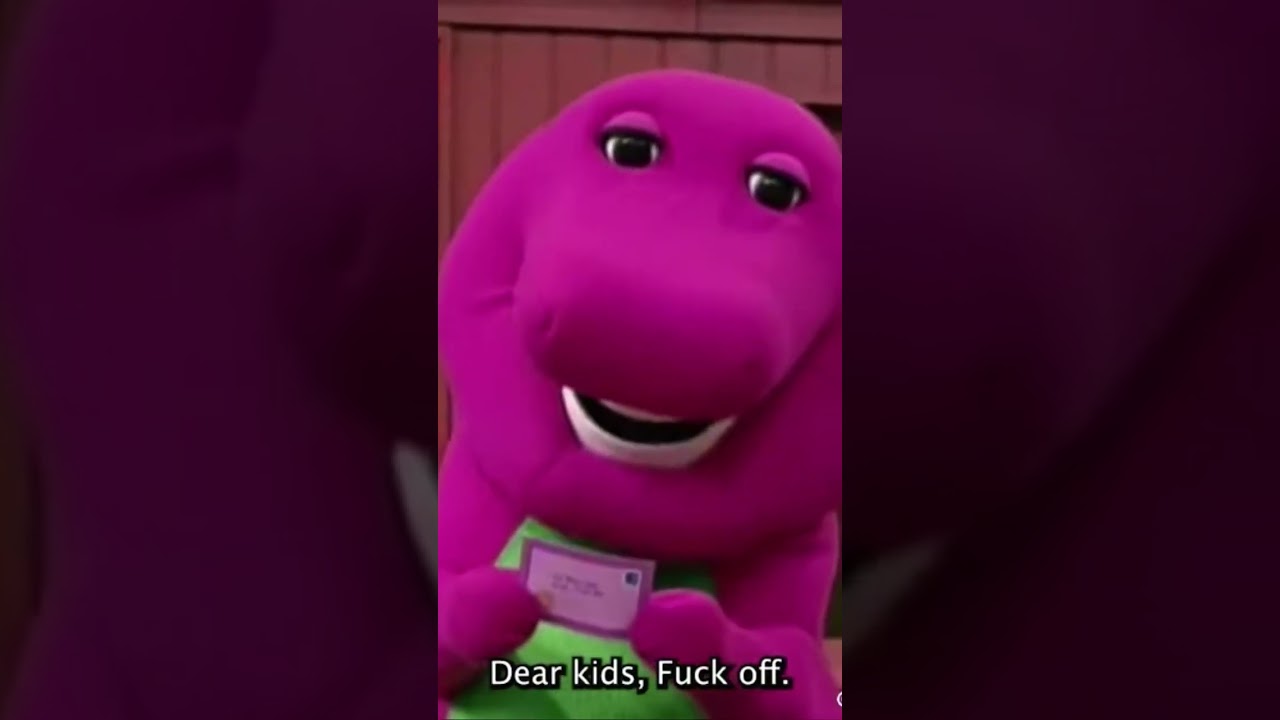 Barney, the dinosaur adult version