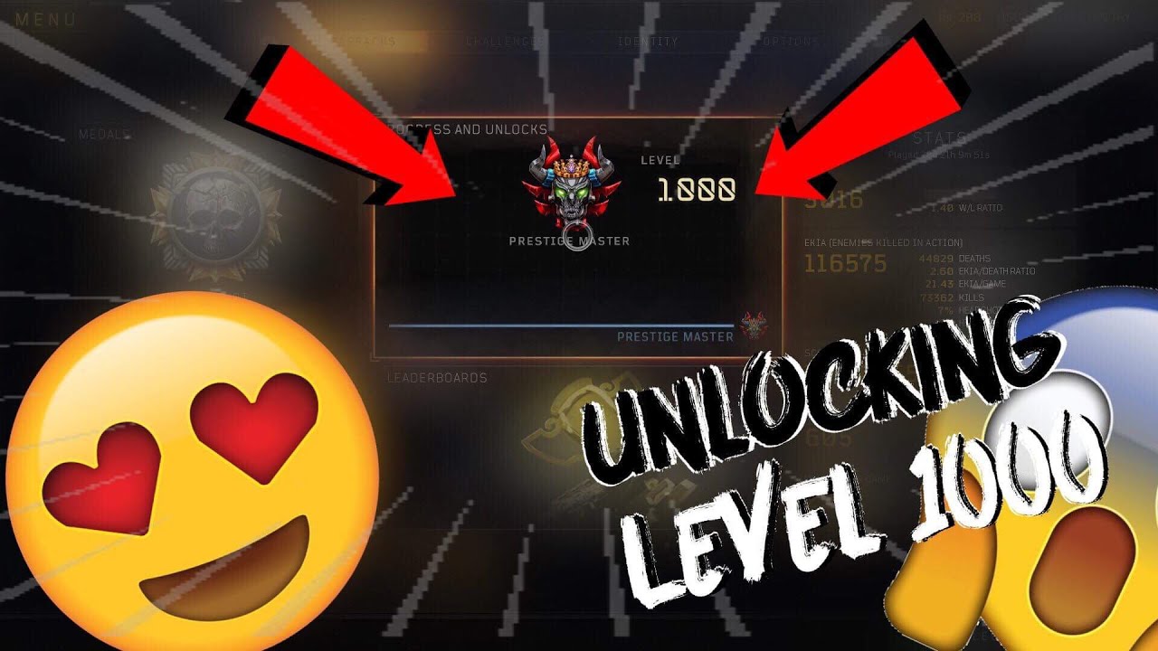 UNLOCKING LEVEL 1000 + Stat Showcase (black ops 4)