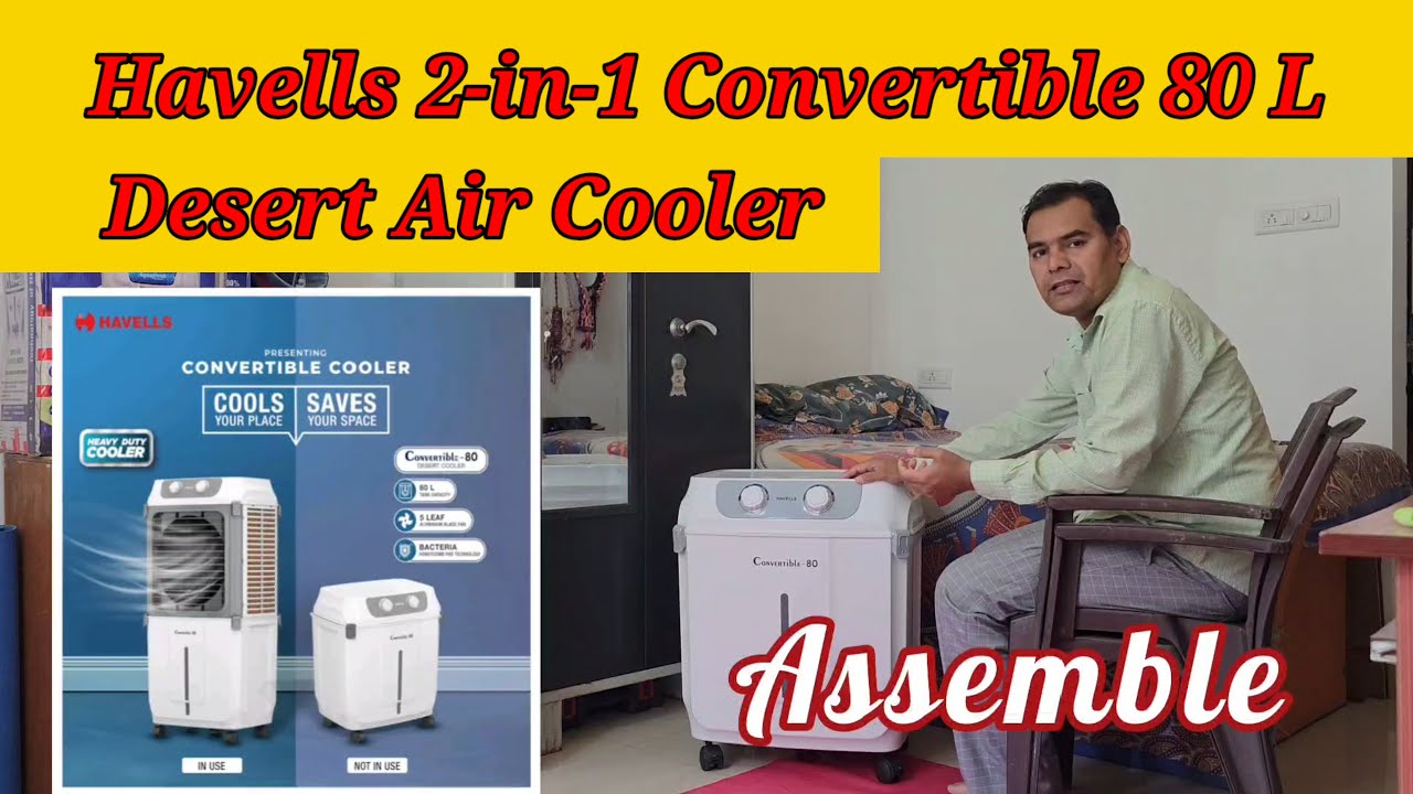 Havells 2 in 1 Convertible 80 L Desert Air Cooler Assemble/Installing Dual functionality & easy sto