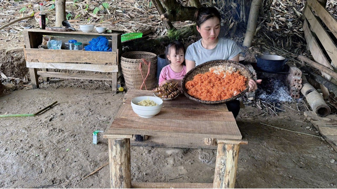 Turn Each Piece of Wood Into a Dining Table - Mountain Flavor Meals - Daily Life | Ly Tieu My