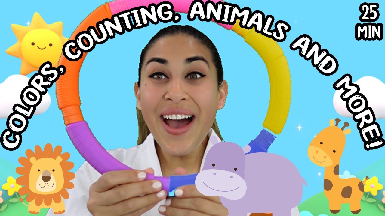 Learn Colors, Counting and Animals ! All in Spanish with Miss Nenna the Engineer | Spanish For Minis