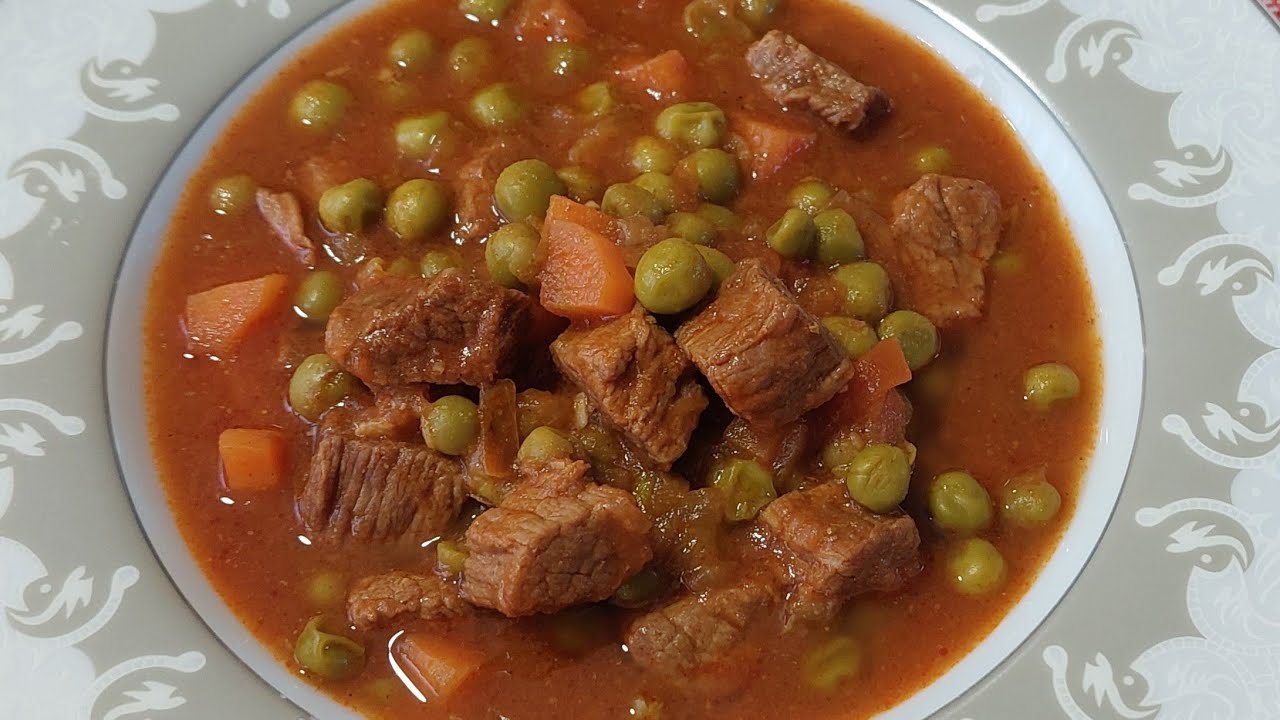 Junetina s gra&scaron;kom, Beef with green peas