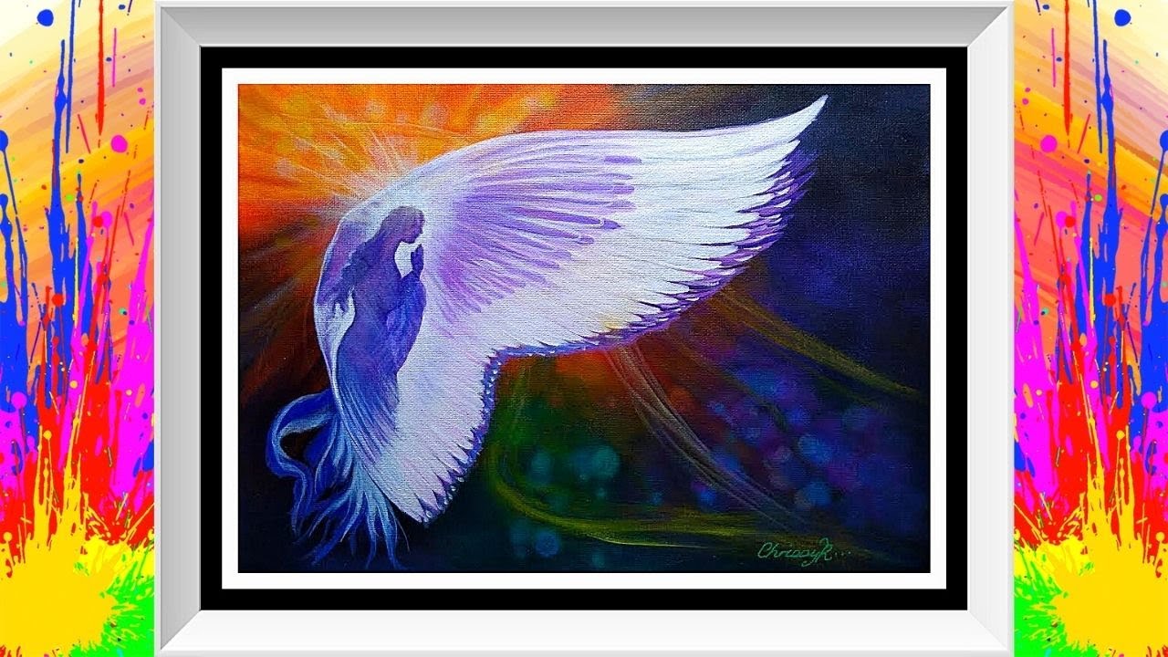 Angel Wings Acrylic Painting