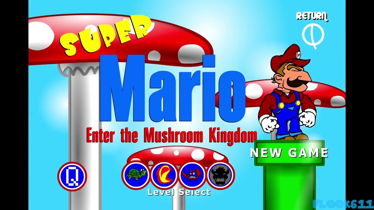 Super Mario Enter the Mushroom Kingdom (Mario Flash Game) Gameplay