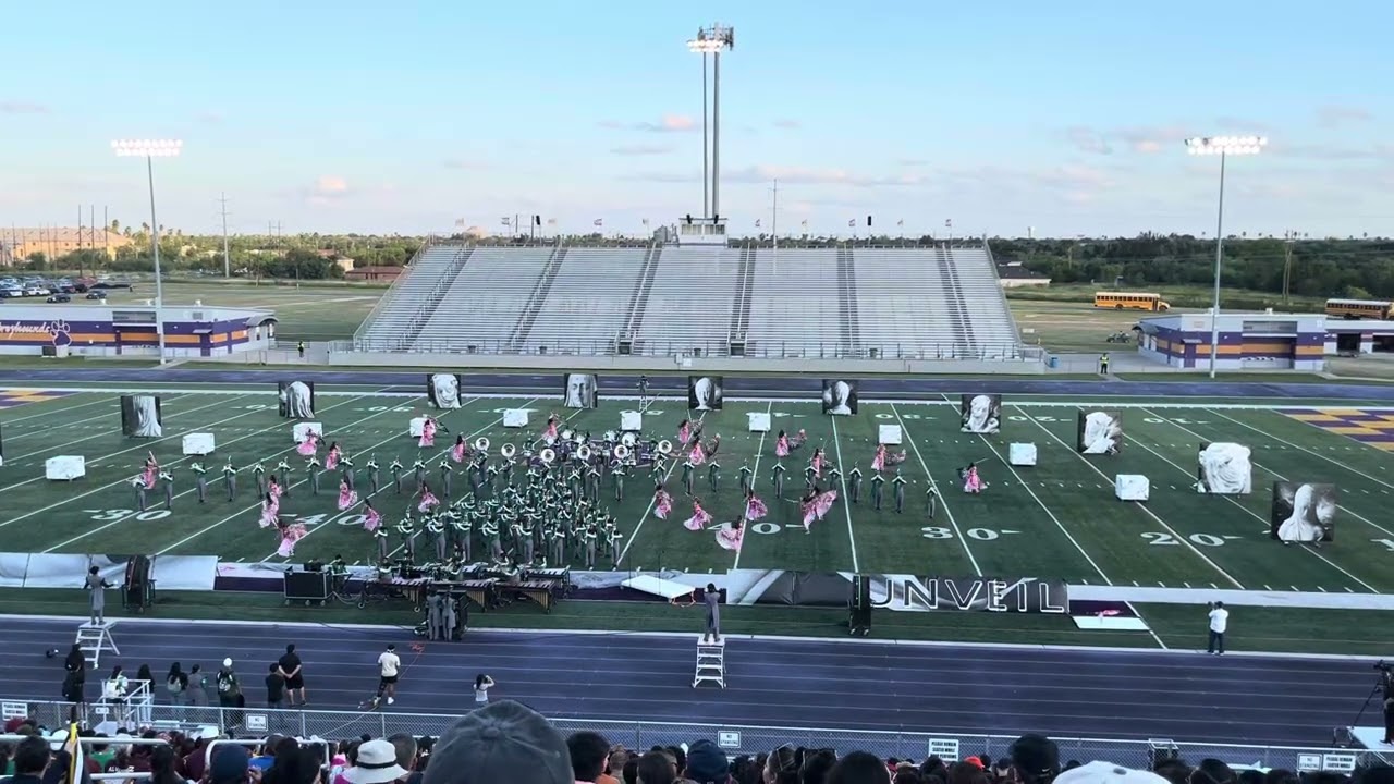 Pace High School Marching band performing at the Pigskin Jubilee on 10/18/25