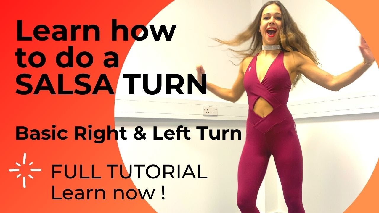Learn how to do a SALSA TURN (Simple Right & Left Turn)- Basic Dance Steps - EASY TO FOLLOW TUTORIAL