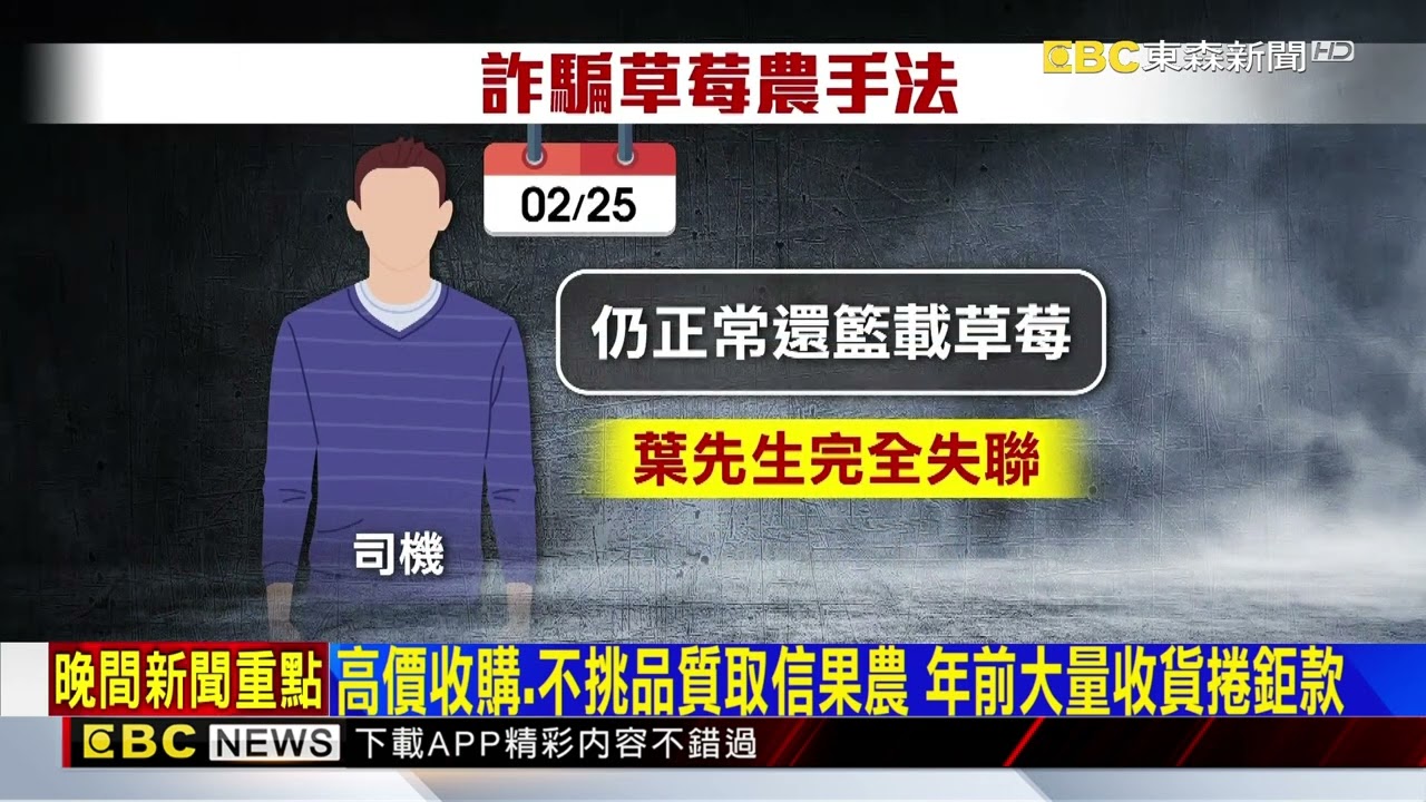 獨家》騙！台中草莓盤商捲款跑 公司遭貼「欠錢還債」@newsebc