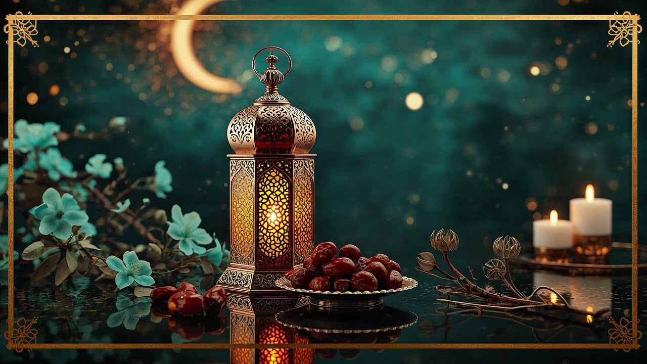Ramadan Lantern & Crescent 4K 🌙✨Luxury Islamic TV Wallpaper | Relaxing Ambience |خلفيات رمضان 4Kفخمة