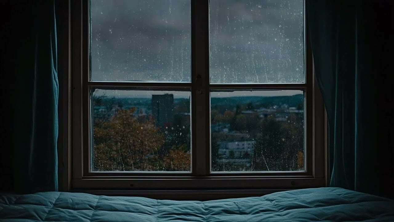 Rain On Window with Thunder SoundsㅣRelaxing Sounds for Sleep, Insomnia, Study, PTSD