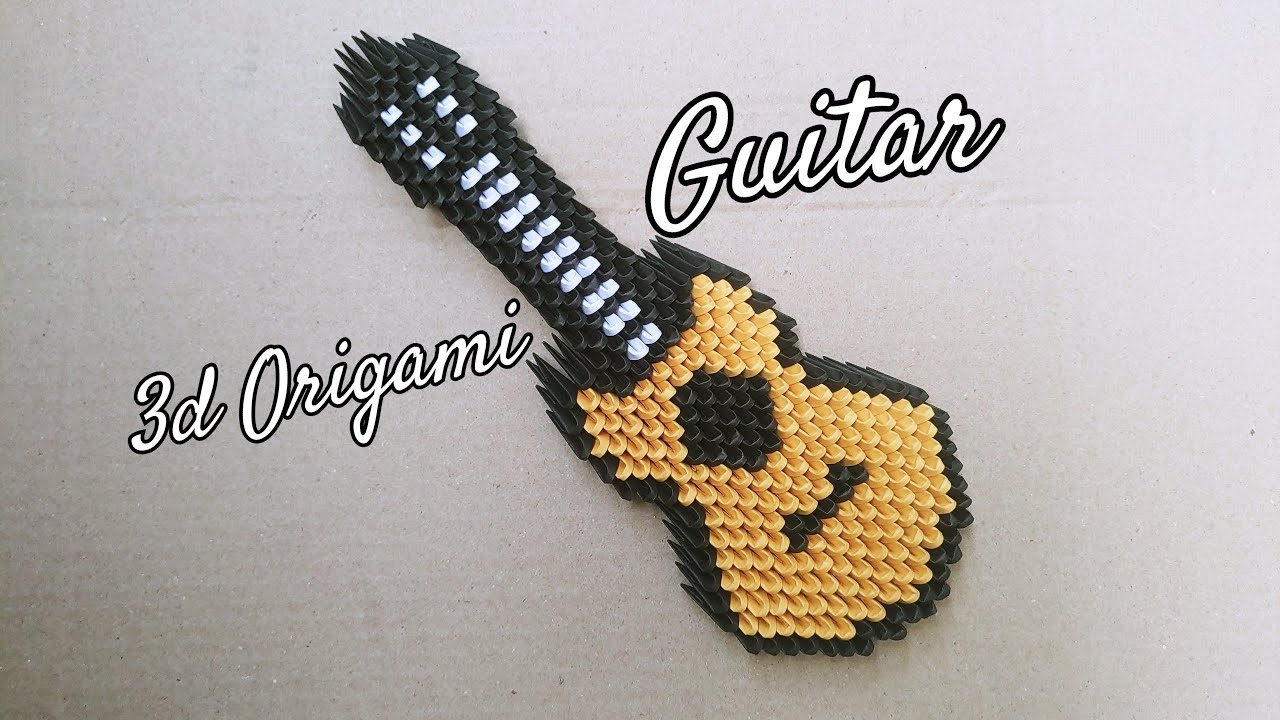 3d Origami Guitar / How to make Electric Guitar