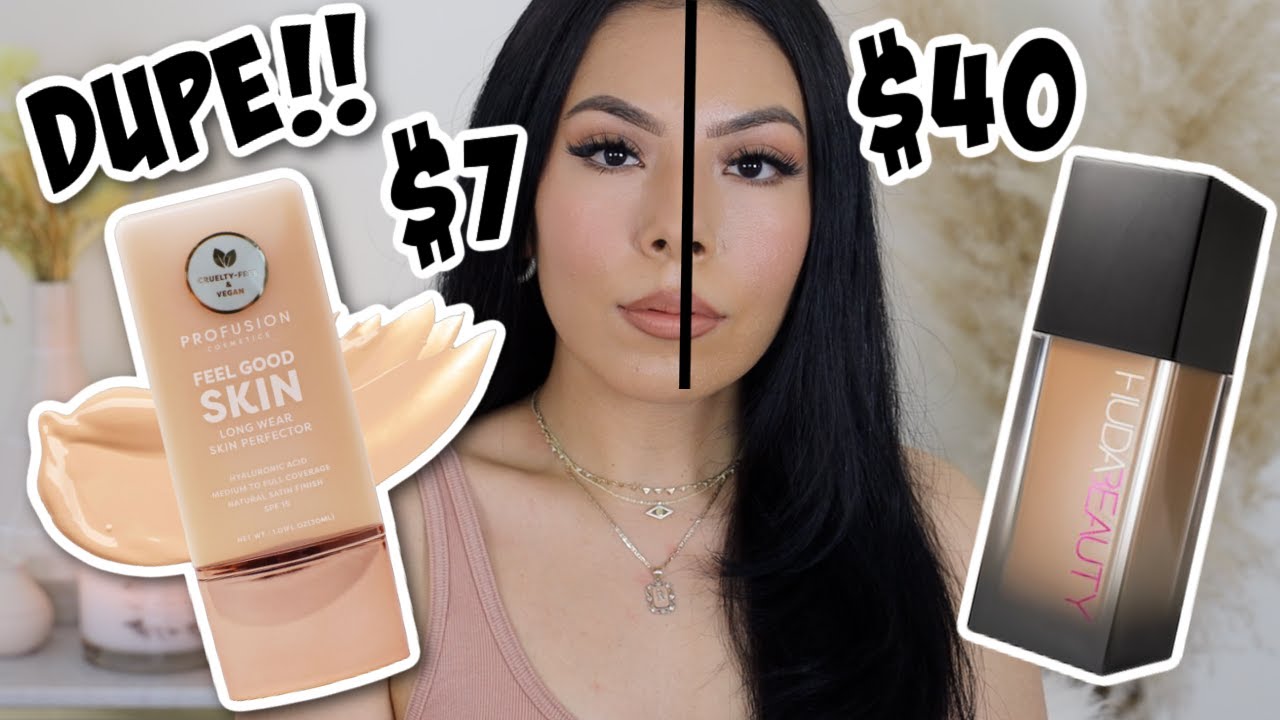 🚨DUPE ALERT|| HUDA BEAUTY FAUX FILTER ($40) VS PRO FUSION FEEL GOOD SKIN ($7)  REVIEW & WEAR TEST!!
