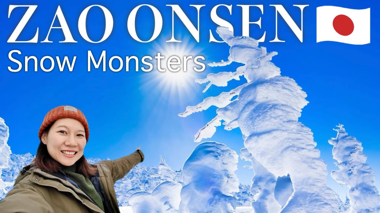 YAMAGATA (TOHOKU)🇯🇵 Snow Monsters in Zao Onsen Town☃️ Japan travel vlog #hiddengems