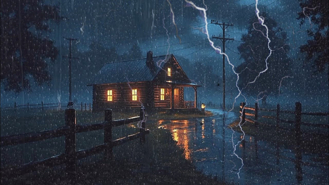 Duerme más rápido con sonido de lluvia y truenos toda la noche, elimina el insomnio