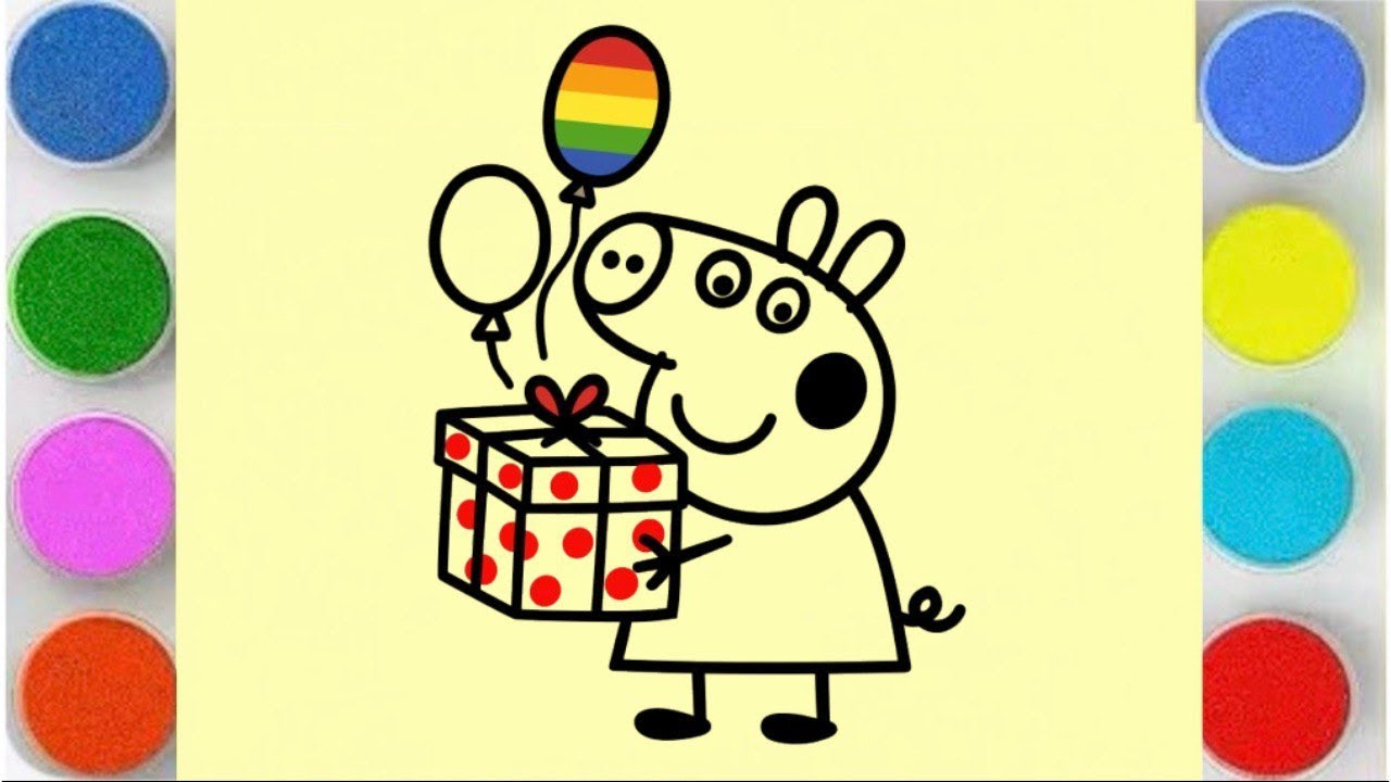 Sand Panting Peppa Pig with Gift 🎁 | Cute & Fun Coloring for Kids
