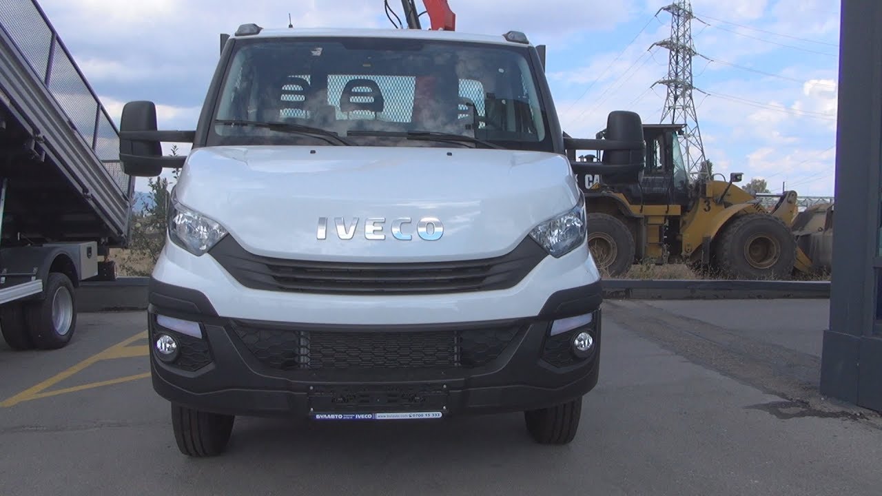 Iveco Daily 50-150 Tipper Truck with Crane (2018) Exterior and Interior