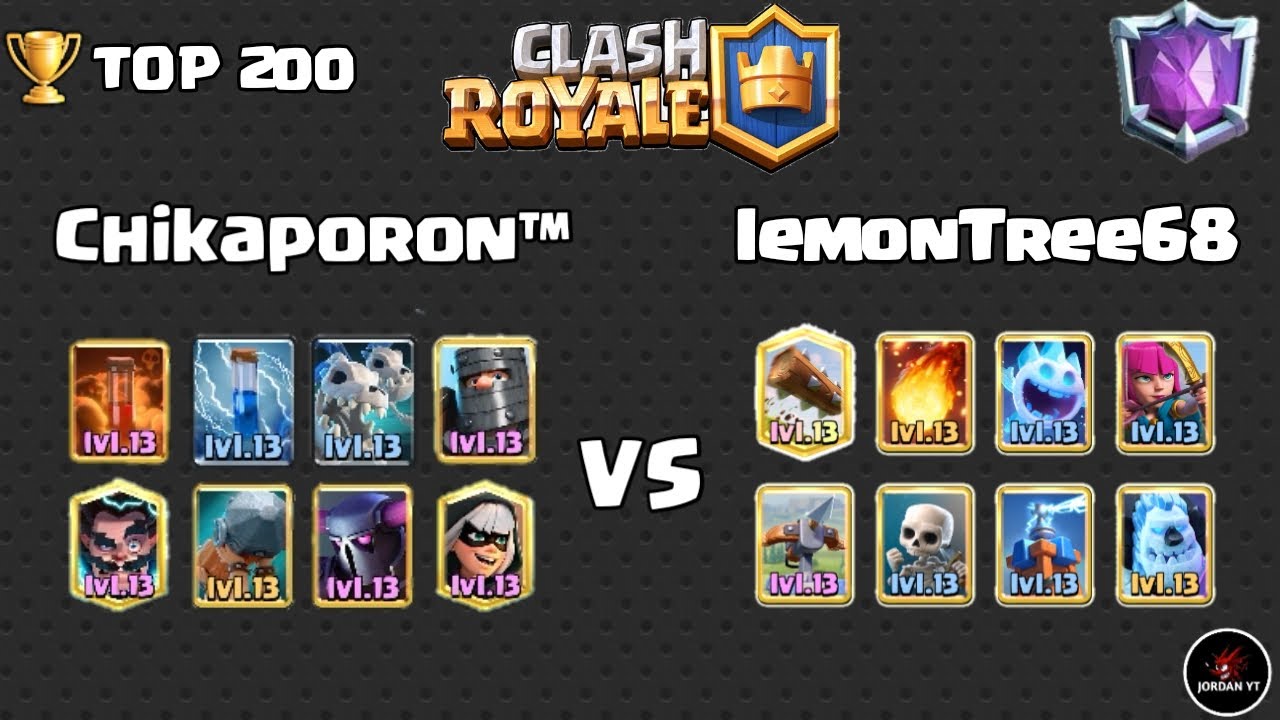 Top Global Gameplay Chikaporon™ VS lemonTree68 [ TOP 200 ] | CLASH ROYALE