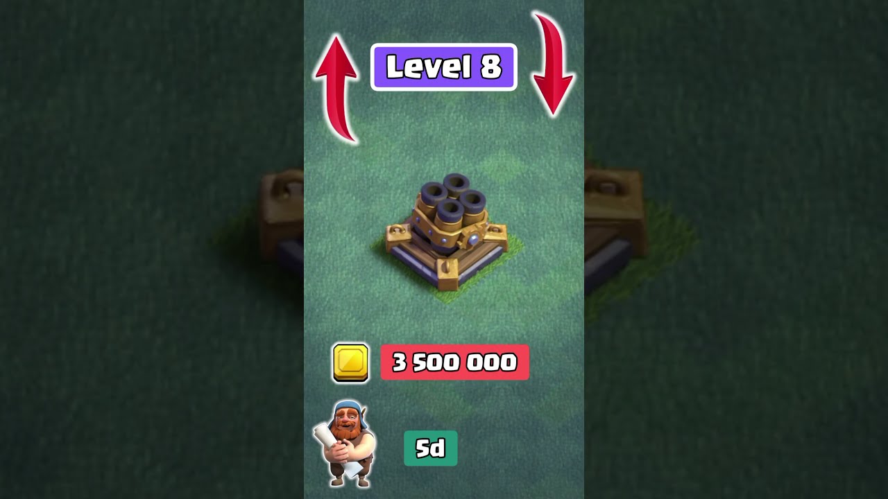 Level 1 to max Multi Mortar - clash of clans