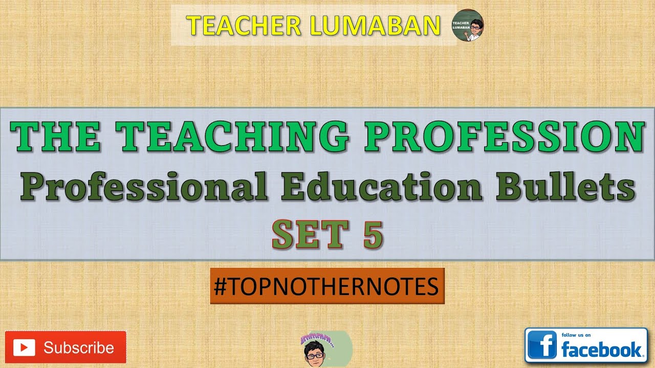 Professional Education Bullets SET 5