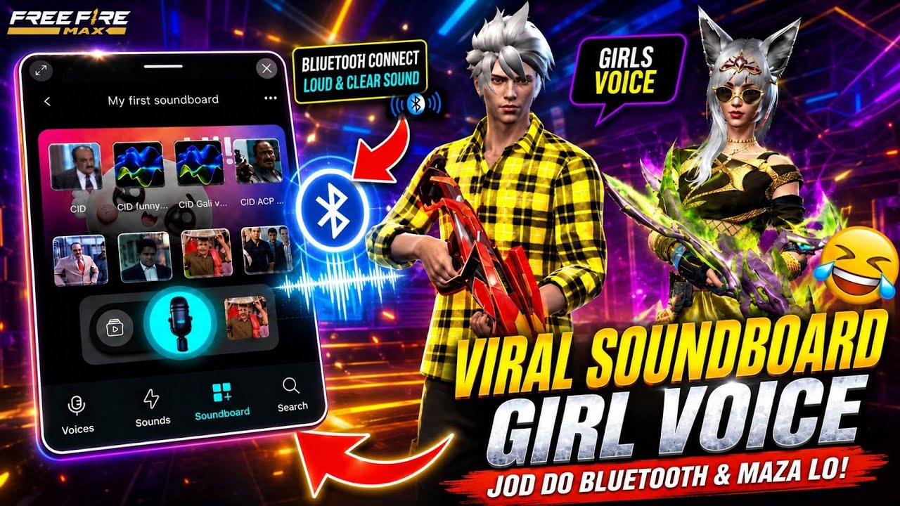 Voicemod Voice Changer in Free Fire 🤯 Girls Voice Prank 😂