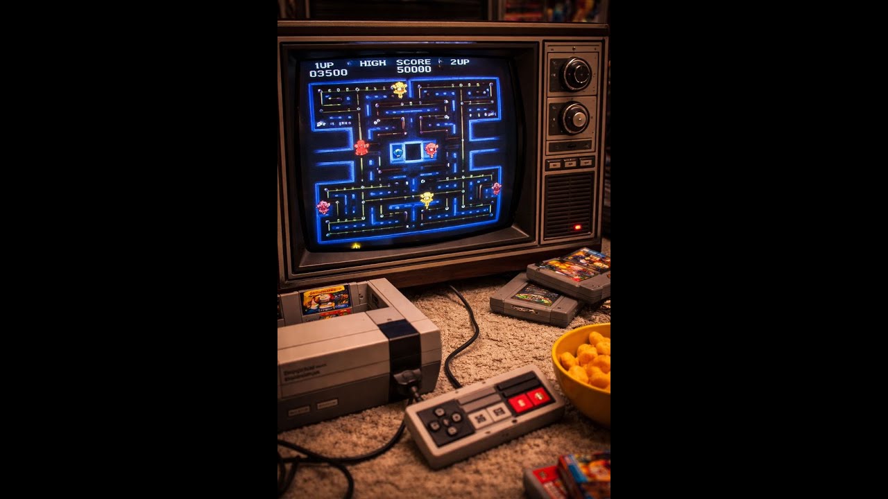 🕹 Late Night 80s Home Gaming 🎮⎜Retro Video Game Ambience⎜The Neon Cassette