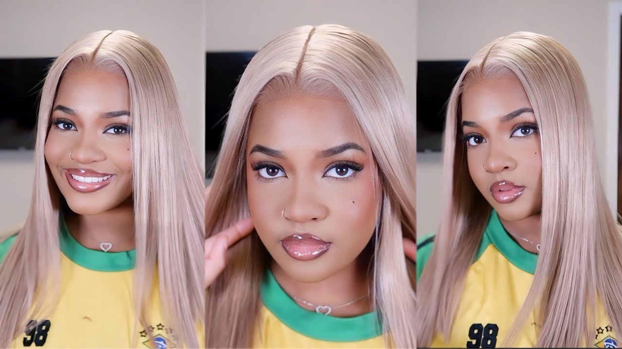 BLACK GIRL BLONDE *EASY* SEAMLESS GLUELESS WIG INSTALL & TUTORIAL ft MegaLook Hair 💕