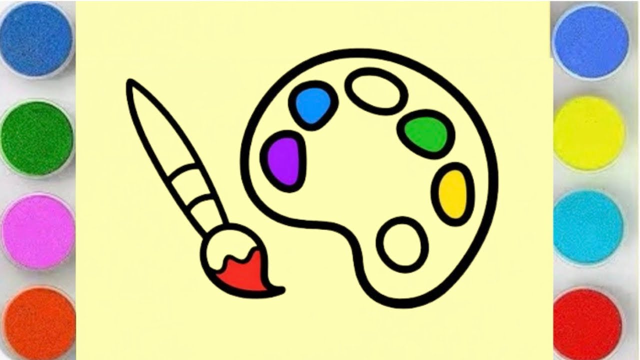 Sand Painting Cute Palette & Brush With Color Sand | Easy Sand Art for Kids
