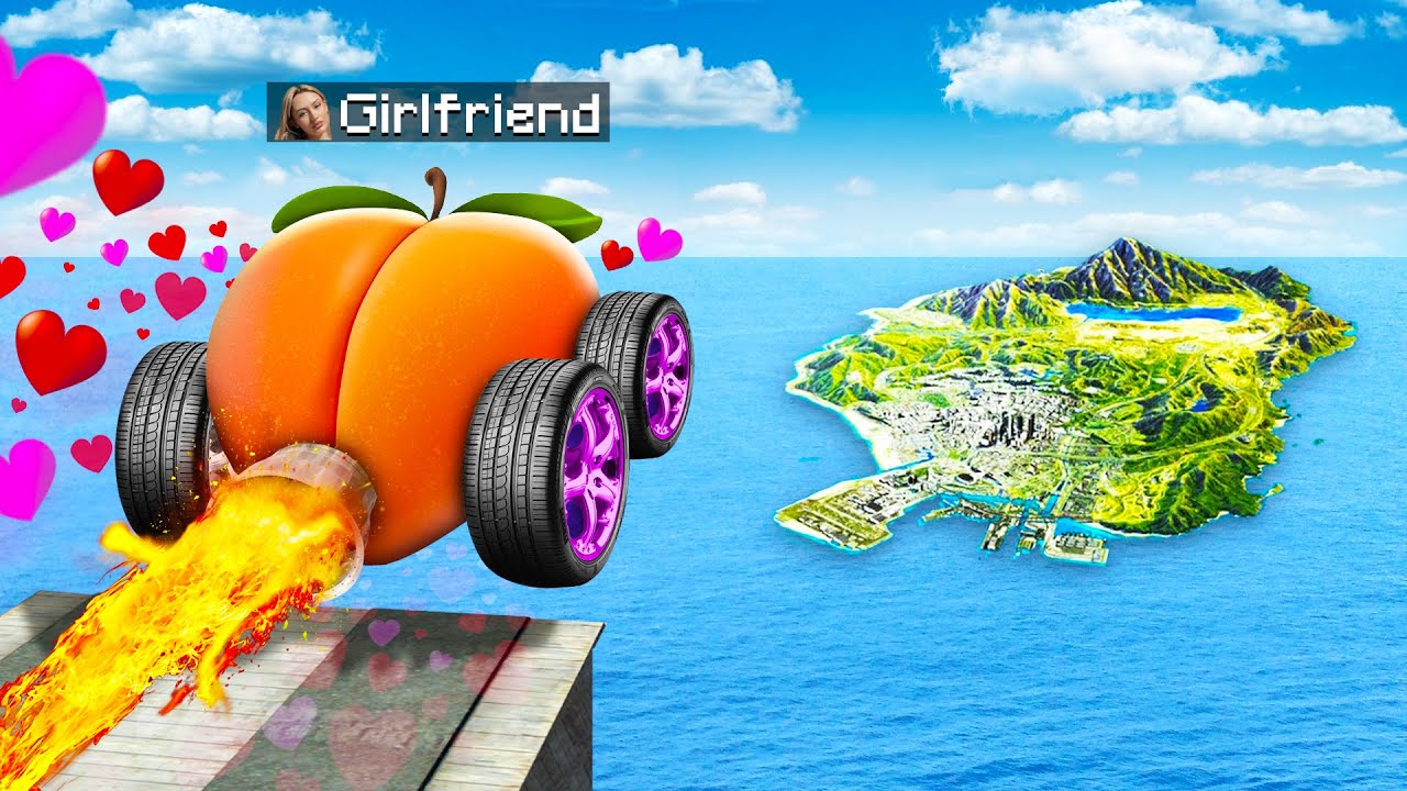 Прыгаю на машинах моих подруг по всей карте в GTA 5..