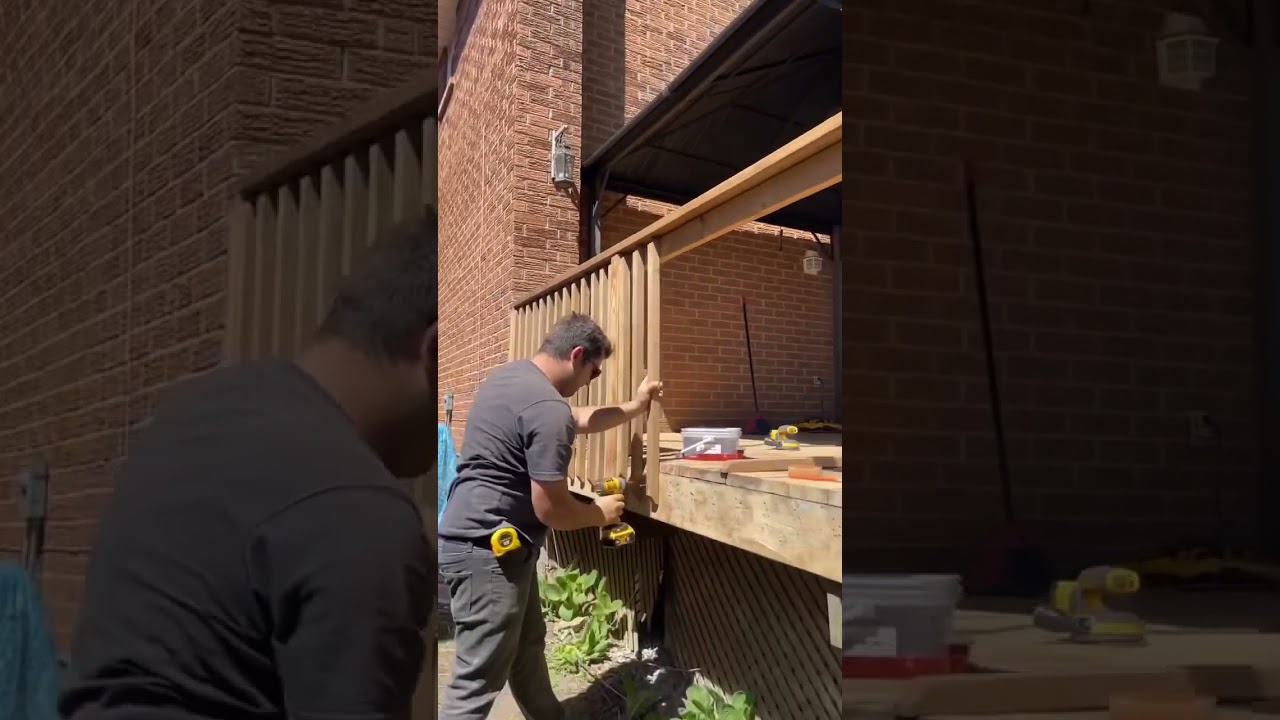 Deck Baluster Installation #framing #renovation #deck