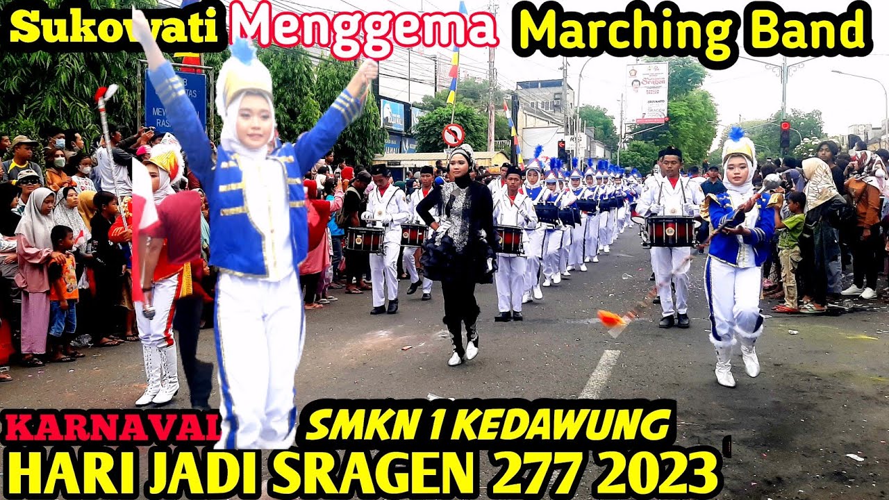 DRUMBAND KARNAVAL HARI JADI SRAGEN ‼️MARCHING BAND SMKN 1 KEDAWUNG SRAGEN