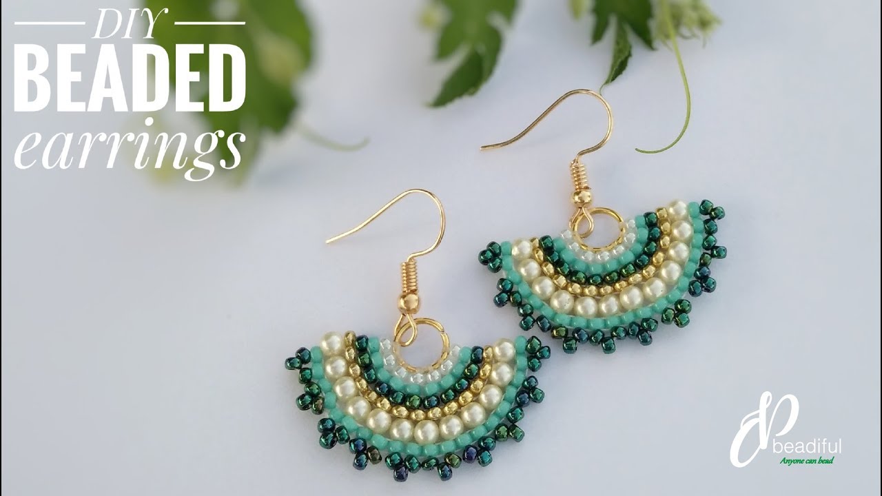 Brick stitch earrings | Easy to make gorgeous earrings | How to make earrings | DIY beaded earrings