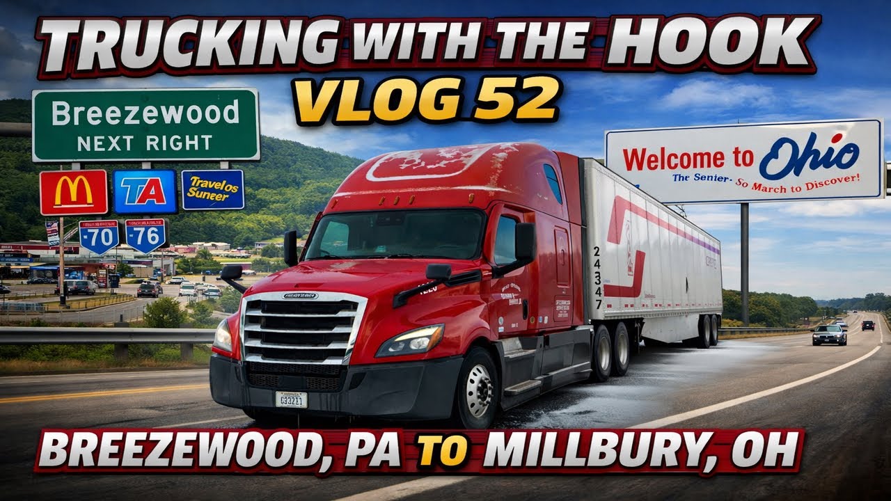 From the PA Mountains to Ohio! Breezewood to Millbury | Trucking With The Hook vlog # 52