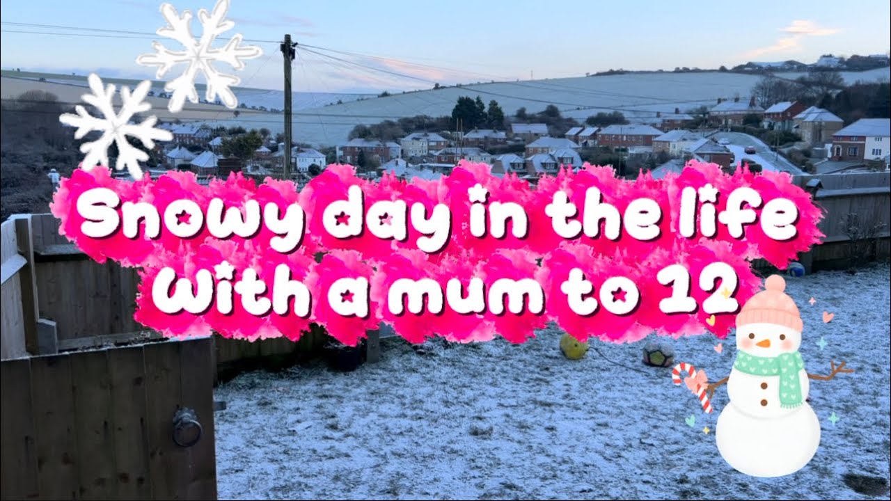 NEW DITL OF A SAHM TO 12 | CLEANING MOTIVATION | SNOW DAY ⛄️| I MESSED UP 🫣