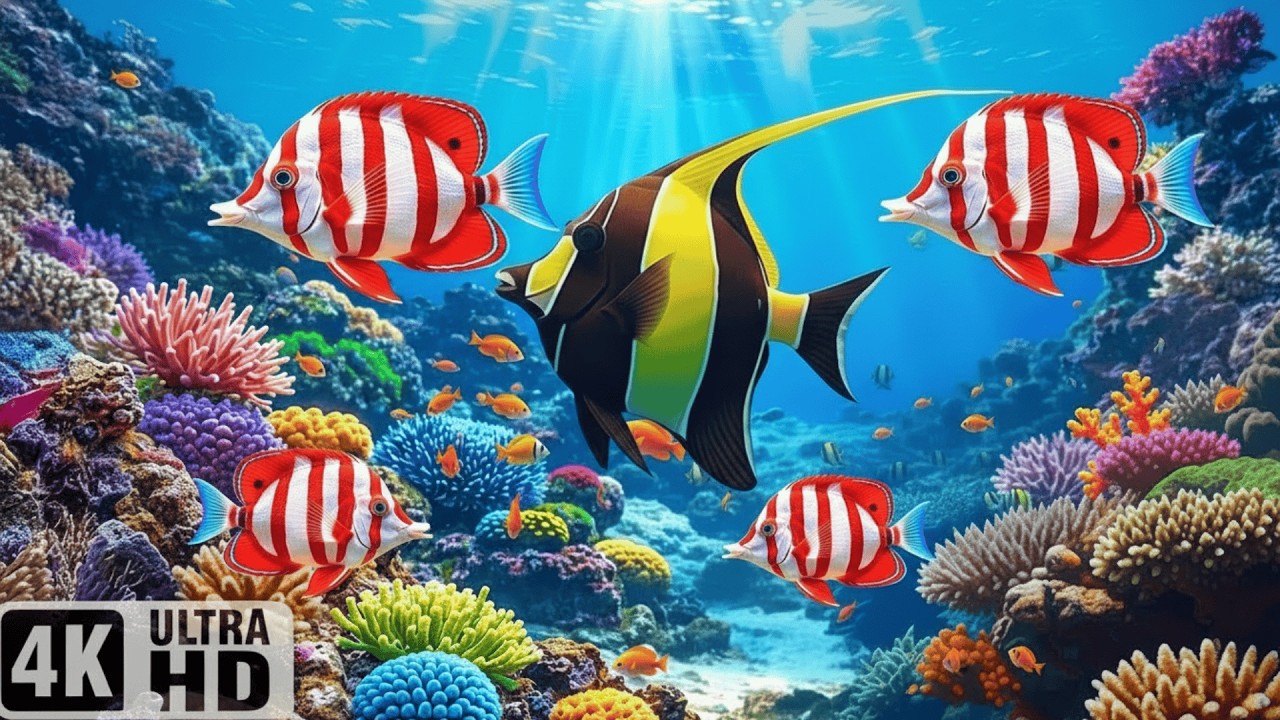 Ocean Wildlife 4K 🌊 | Spectacular Underwater Paradise | Vibrant Coral Gardens and Graceful Fish